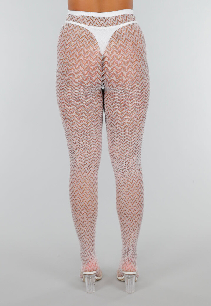 Glow in the Dark Panty in Felblauw met Zigzagpatroon en Hoge Taille