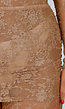 Bruine Kanten See Through Jumpsuit