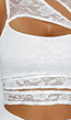 Witte Kanten Playsuit met Stretch, Cut-Outs en Gevoerd Broekje en Top