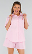 Lichtroze Katoenen Set met Blouse en Short met Zakken