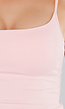 Lichtroze Topje met Cups, Stretch en Halslijn