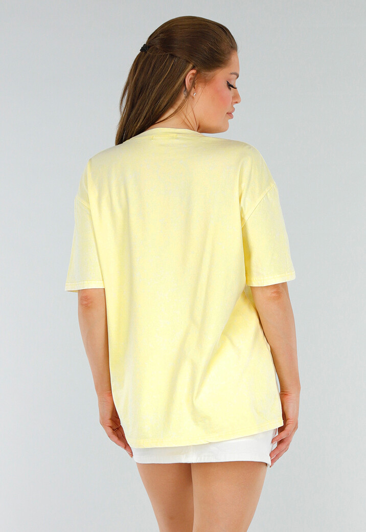 Botergele Acid Wash Shirt met Stretch en Oversized Fit