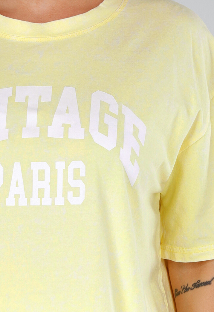 Botergele Acid Wash Shirt met Stretch en Oversized Fit