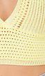 Butteryellow Gehaakte Haltertop met Stretch en Cropped Pasvorm