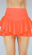 Geplooide Neon Oranje Skort