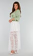 High Waist Witte Maxi Rok van Kant met Onderrok