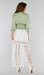 High Waist Witte Maxi Rok van Kant met Onderrok