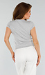 Grijs Stretch T-Shirt met Korte mouwen en Stretch