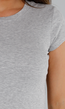 Grijs Stretch T-Shirt met Korte mouwen en Stretch