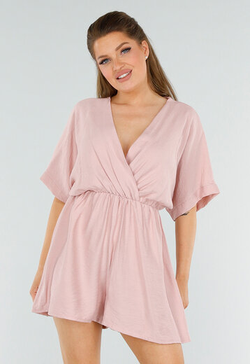 Oudroze Overslag Playsuit
