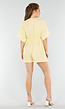 Butter Yellow Playsuit met Elastische Tailleband en Overslag