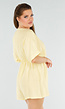 Butter Yellow Playsuit met Elastische Tailleband en Overslag