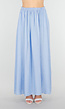 Maxi Rok in Lichtblauw met Elastische Tailleband