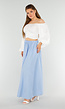 Maxi Rok in Lichtblauw met Elastische Tailleband