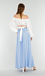 Maxi Rok in Lichtblauw met Elastische Tailleband