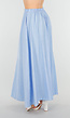Maxi Rok in Lichtblauw met Elastische Tailleband