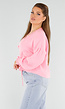 Roze Blouse met Hartzakken en Knooplint Detail