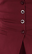 Bordeaux Strapless Korsettop met Knopen en Giletlook