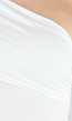 Witte One-Shoulder Top Met Plooien en Stretch