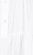 Witte Katoenen Tuniekjurk met Knopen en Ruches aan de Mouw