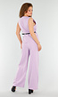Lila 2-Piece Set met Mouwloze Top en Wijde Rechte Broek