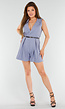 Lichtblauwe Playsuit met Overslag