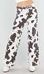 Koeienprint Jeans met Rechte Pijpen