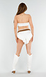 Witte 2-Piece Set met Bandeau Top en Ruches Short
