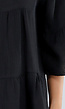 Zwarte Tuniekjurk met Knoopsluiting en Volantmouwen