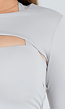 Lichtgrijze Sportieve Stretch Bolero