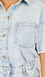 Lichtblauwe Denim Playsuit met Stretch