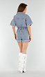 Blauwe Denim Playsuit met Stretch Taille