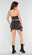 Grijze Denim 2-Piece met Haltertop en Cargo Minirok