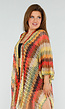 Multicolor Gehaakte Cover-Up met Zigzag en Franjes