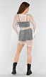Witte Fishnet Cover-Up met Franjes en Puntige Zoom