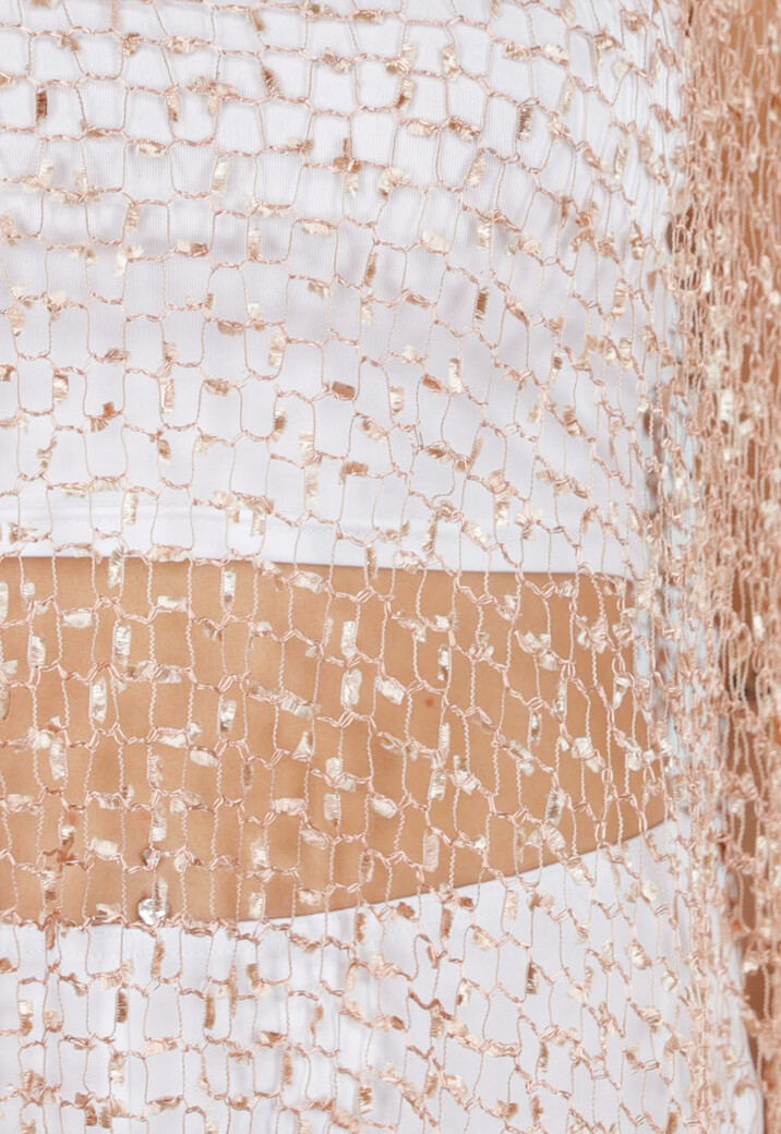 Rosé Gouden Fishnet Festival Cover-Up