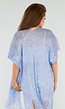 Lichtblauwe Cover-Up met Fringes en Zijsplitten