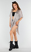 Taupe Cover-Up met Franjes en Splitten aan de Zijkant