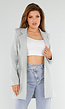 Lichtgrijze Halflange Stretch Blazer