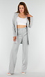Lichtgrijze Halflange Stretch Blazer