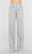 Lichtgrijze Tall Elastische Pantalon met Rechte Pijpen