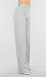 Lichtgrijze Tall Elastische Pantalon met Rechte Pijpen