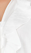 Witte Blouse met Volants en Losvallende Ballonmouwen