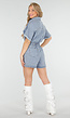 Blauwe Denim Playsuit met Stretch Taille