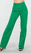 Groene Elastische Straight Leg Pantalon