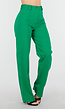 Groene Elastische Straight Leg Pantalon