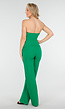 Groene Elastische Straight Leg Pantalon
