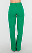 Groene Elastische Straight Leg Pantalon
