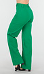 Groene Elastische Straight Leg Pantalon