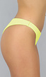 Cheeky Bikini Broekje in Felgeel Met Structuurstof